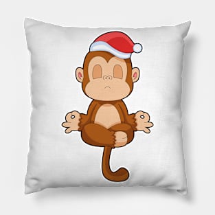 Monkey Christmas Meditation Pillow