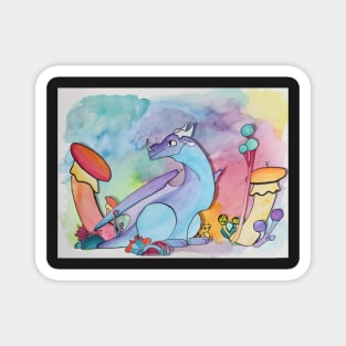 Rainbow Dragon :: Dragons and Dinosaurs Magnet