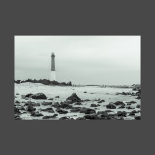 Barnegat Lighthouse in black and white T-Shirt