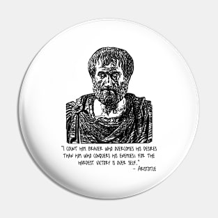 Aristotle Quote Pin
