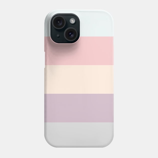 preppy Girly Pattern Beige Cream Pink Lilac Ombre Gradient Stripes Phone Case by Tina