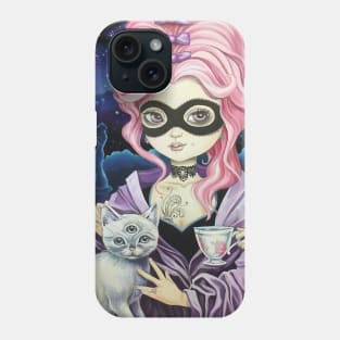 Gothic Lady and her Cat Phone Case