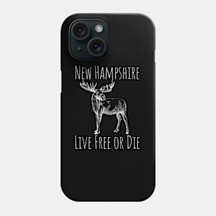 Nh Live Free Or Die Moose - New Hampshire Phone Case