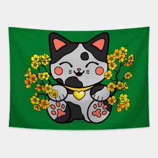 Happy Cow Kitty Tapestry