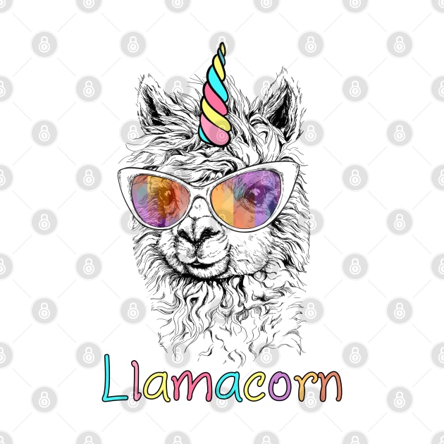 Llamacorn Unicorn and Llama by LotusTee