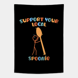 Colorful Support Your Local Spoonie Tapestry