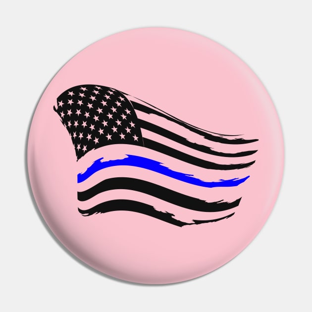 Thin Blue Line Pin by busines_night