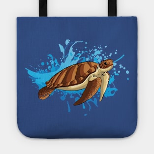 Ocean Wanderer: Colorful Sea Turtle Tote