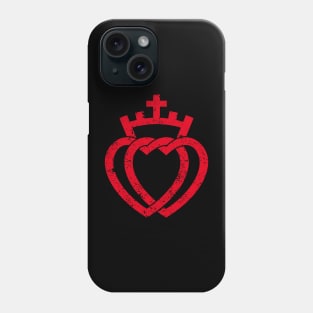 Hearts With Crone And Cross - VINTAGE Phone Case