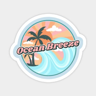 Ocean breeze retro beach Magnet