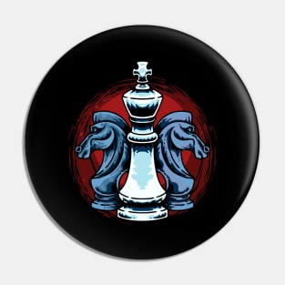 Chess Pieces King And Knight Chess Players Pin