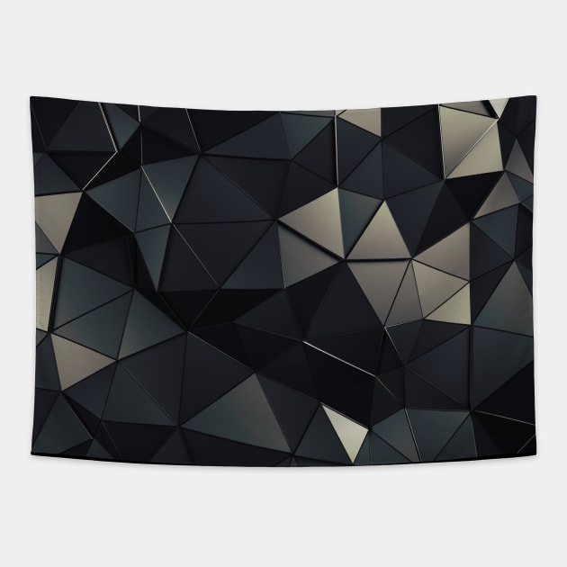 Polygon Noir Tapestry by GTC_Design