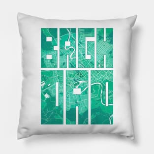 Baghdad, Iraq City Map Typography - Watercolor Pillow