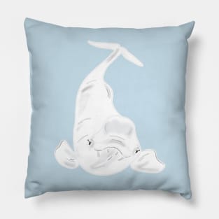 Beluga Whale - Cartoon Pillow