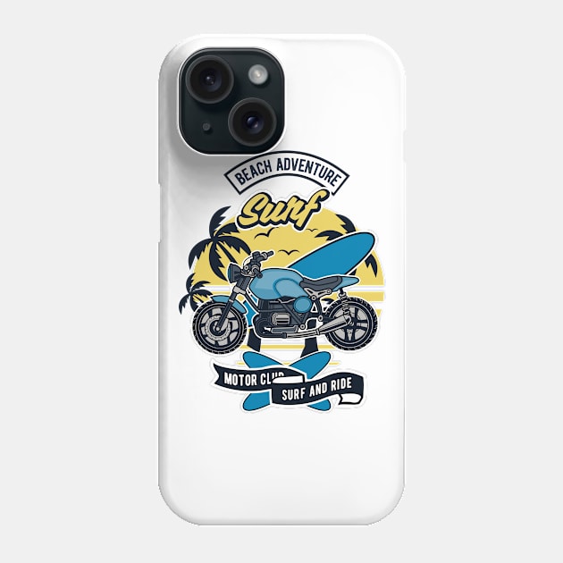 Motorcycle Bike Surf Phone Case by ShirtyLife