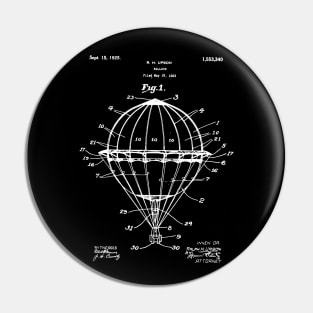 Hot Air Balloon Patent , Airship Blueprint Pin