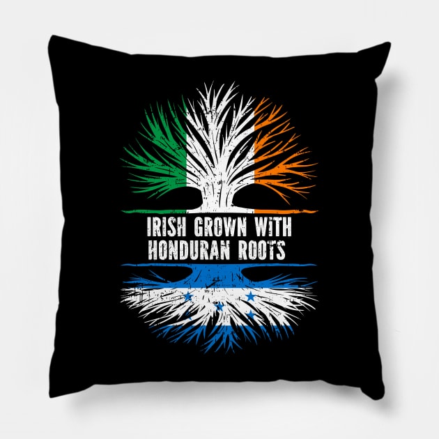 Irish Grown With Honduran Roots Ireland Flag Pillow by silvercoin