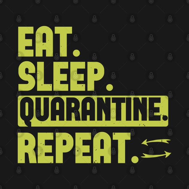 Eat sleep quarantine repeat by Printroof