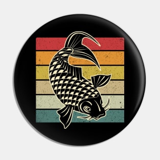 Koi Fish - Retro Sunset Pin