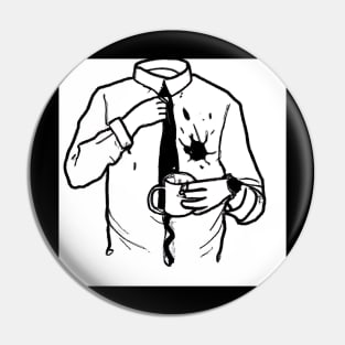 Coffee Mug Stain shirt design Pin