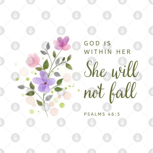 God is Within Her - Christian Apparel by ThreadsVerse