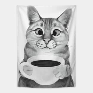 Coffee Cat Tapestry