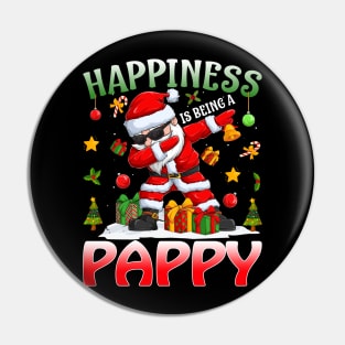 Happiness Is Being A Pappy Santa Christmas Pin