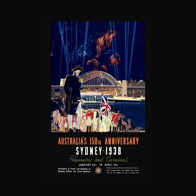 Australia 150th Anniversary Vintage Poster 1938 by vintagetreasure