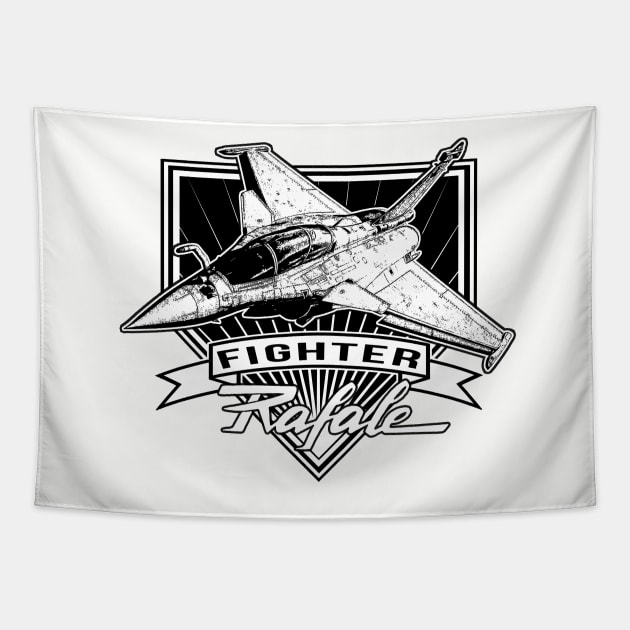 Rafale Jet Fighter Tapestry by CoolCarVideos