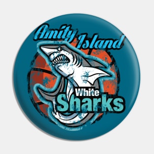 Amity Island White Sharks Pin