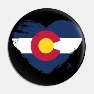 U.S. State - I Love Colorado - Colorado Flag Pin