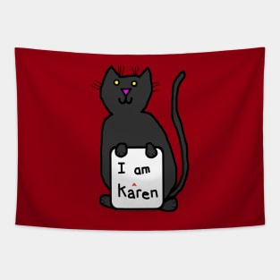 Black Cat and Karen Memes Tapestry