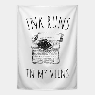 ink runs in my veins Tapestry