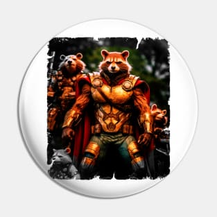 Raccoon Rocket Special Forces guardian of the galaxy mix style Pin