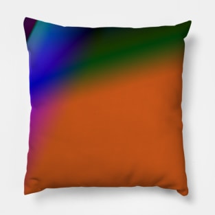 GREEN ORANGE BROWN BLUE TEXTURE ART Pillow