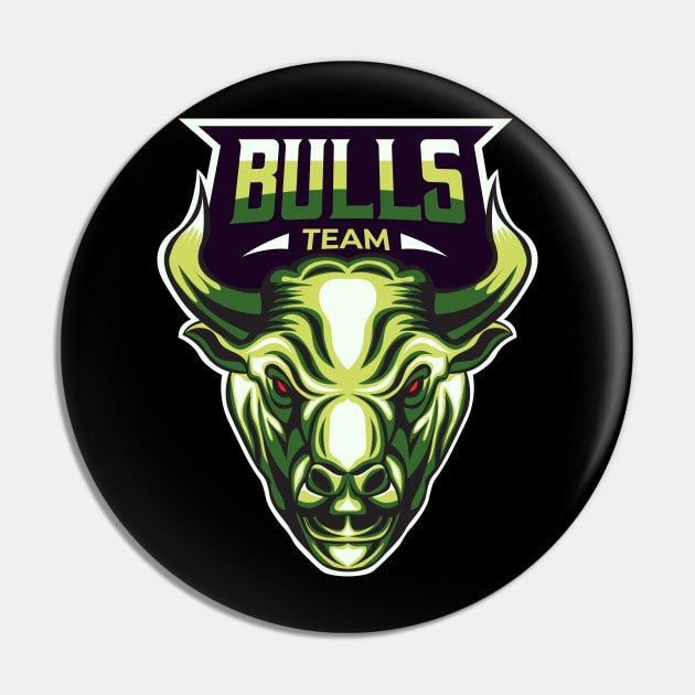 Bulls team Pin by Marciano Graphic