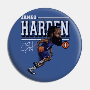 James Harden Philadelphia Cartoon Pin