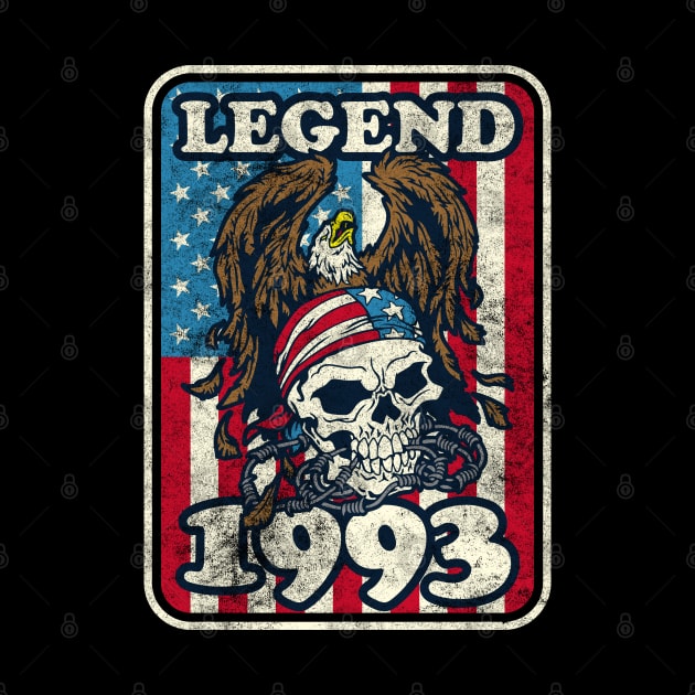 Birthday Legend 1993 Bald Eagle Skull American by RadStar