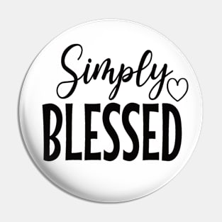 Simply Blessed Graphic Design Pin