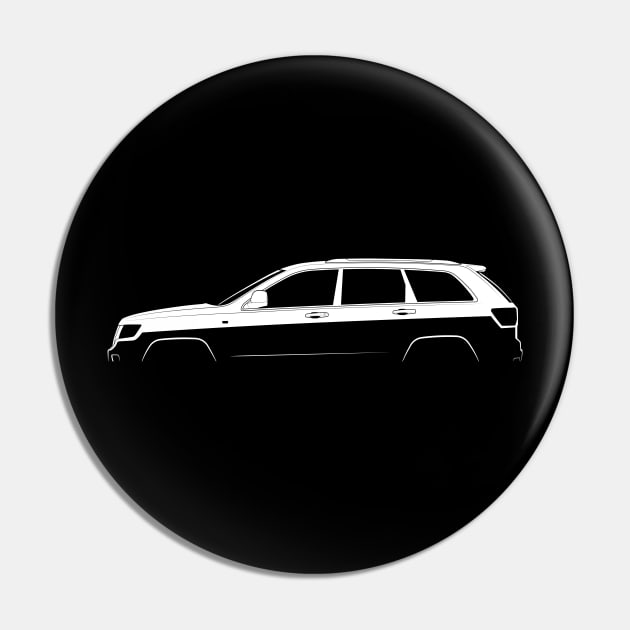 Jeep Grand Cherokee (WK2) Silhouette Pin by Car-Silhouettes