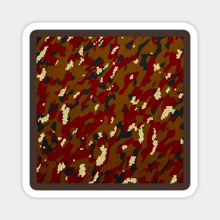 Camouflage - Brown and Maroon Magnet