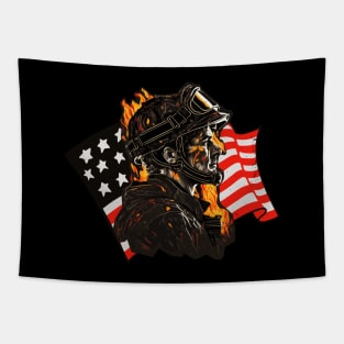 American Firefighter USA Fire Department Tapestry