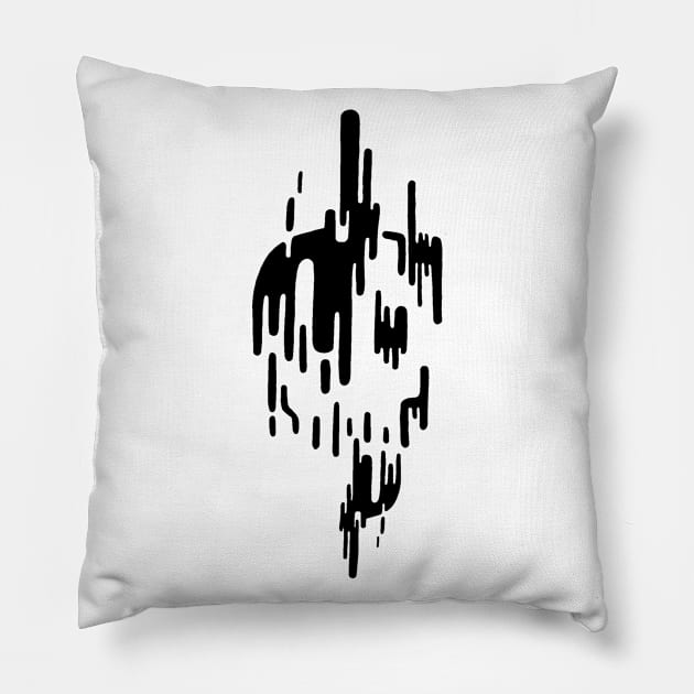 fluid skull Pillow by anghewolf