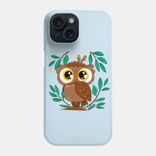 Owl cute foliage Phone Case