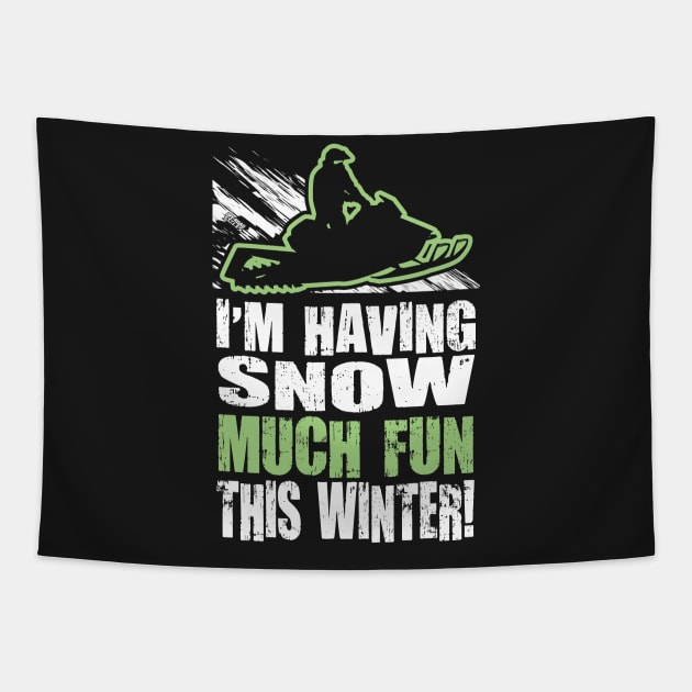 Im Having Snow Much Fun This Winter Tapestry by OffRoadStyles