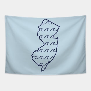 Jersey Waves Navy Tapestry