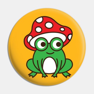 Cottagecore Cute Frog Mushroom Hat Pin