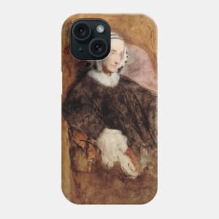 Portrait de la Reine Marie-Amelie en deuil by Ary Scheffer Phone Case