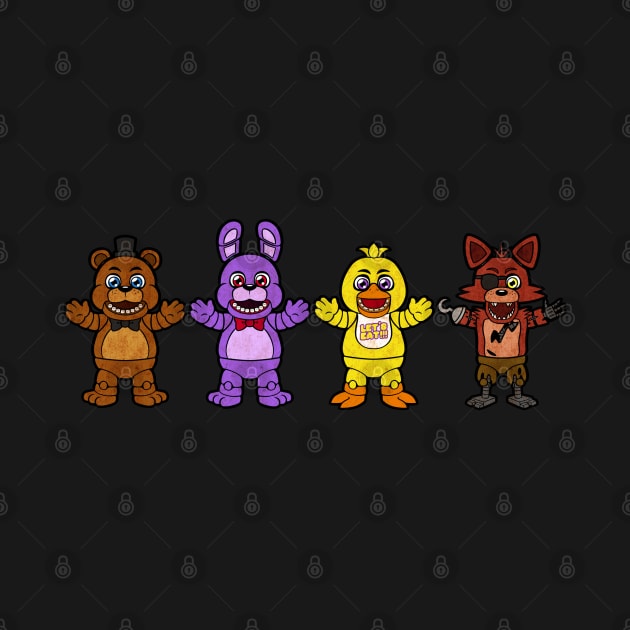 Chibi Five Nights at Freddy's by Red_Flare_Art