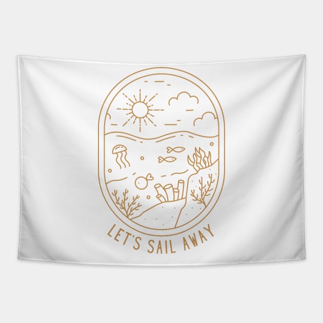 Let's Sail Away Tapestry by nathalieaynie